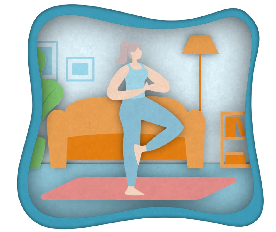 AQUACEL® Foam Pro Patientin macht Yoga