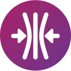 A purple circle with flat lines and inward-pointing arrows represents the low swelling of ConvaMax™ Superabsorber.