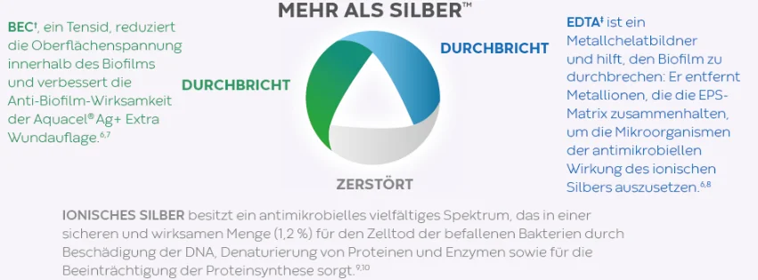 Grafik, die die Zusammensetzung der Mehr als Silber Technologie veranschaulicht