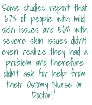 En tekst overlejret, der siger: "Nogle undersøgelser: 67% milde, 56% alvorlige hudproblemer, uvidende. Søgte ikke hjælp fra en læge."