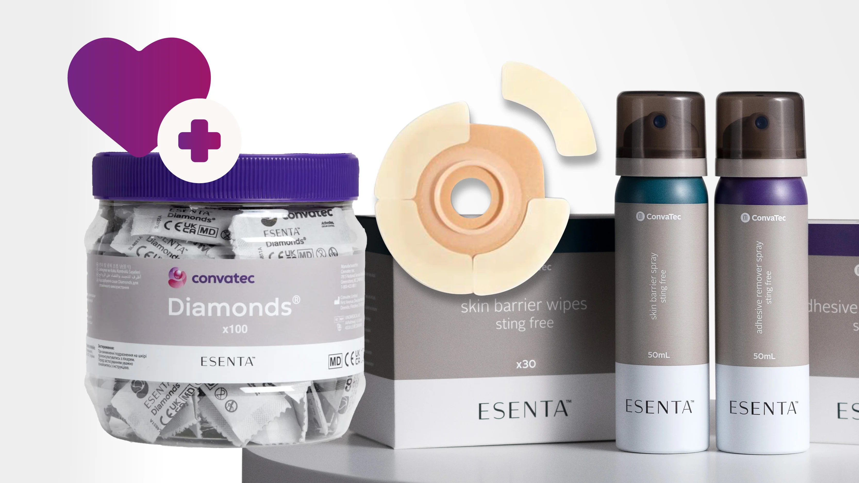 En gruppe sminkeprodukter